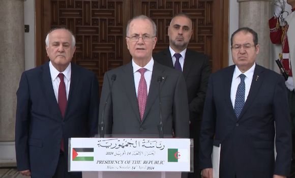 رئيس الوزراء الفلسطيني يثمن دعم الجزائر المستمر للقضية الفلسطينية